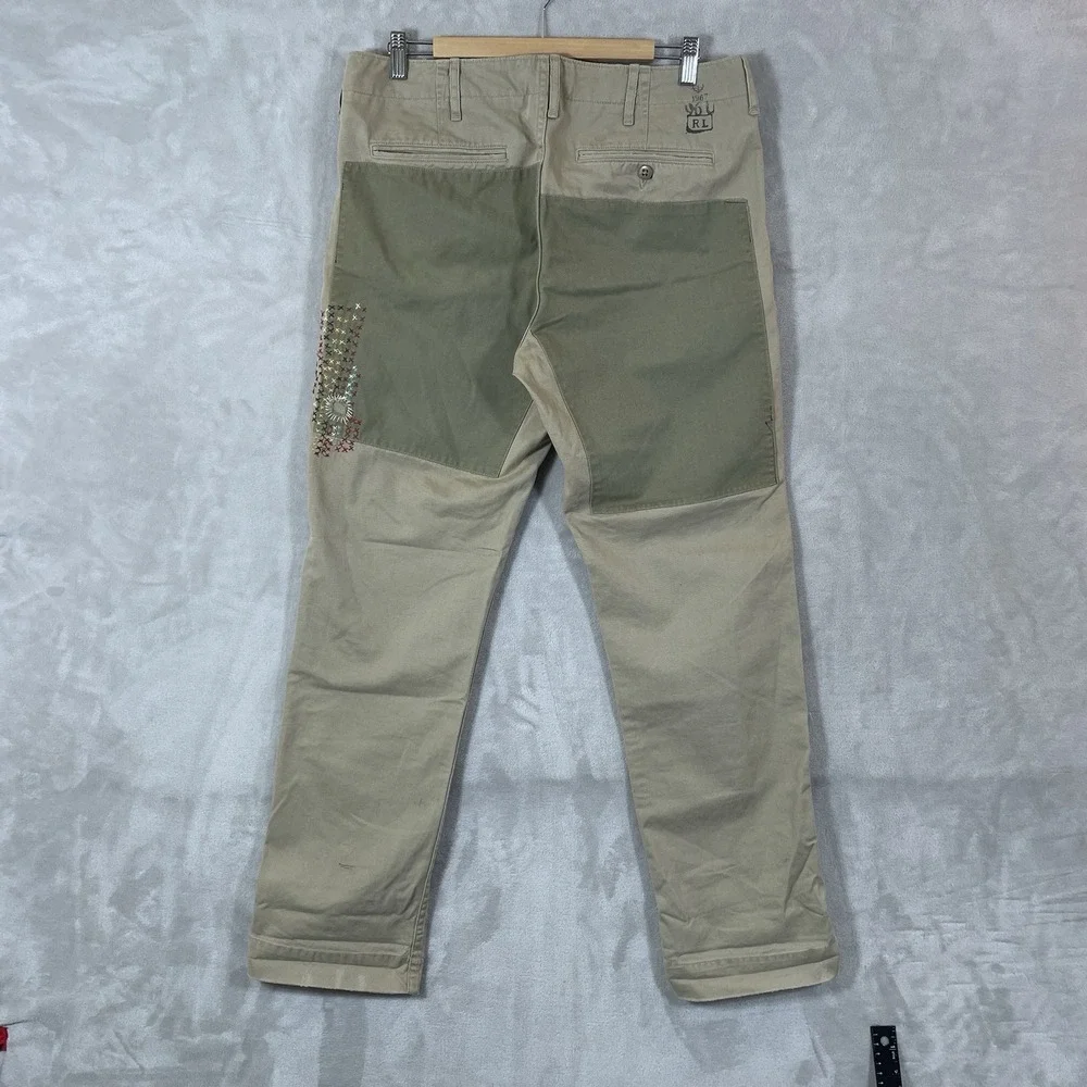Vintage Denim & Supply Ralph Lauren Pants Mens 33x32 Patchwork HBT Military Army